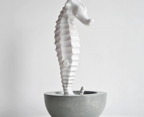 Zeepaardje, grijstinten aardewerk